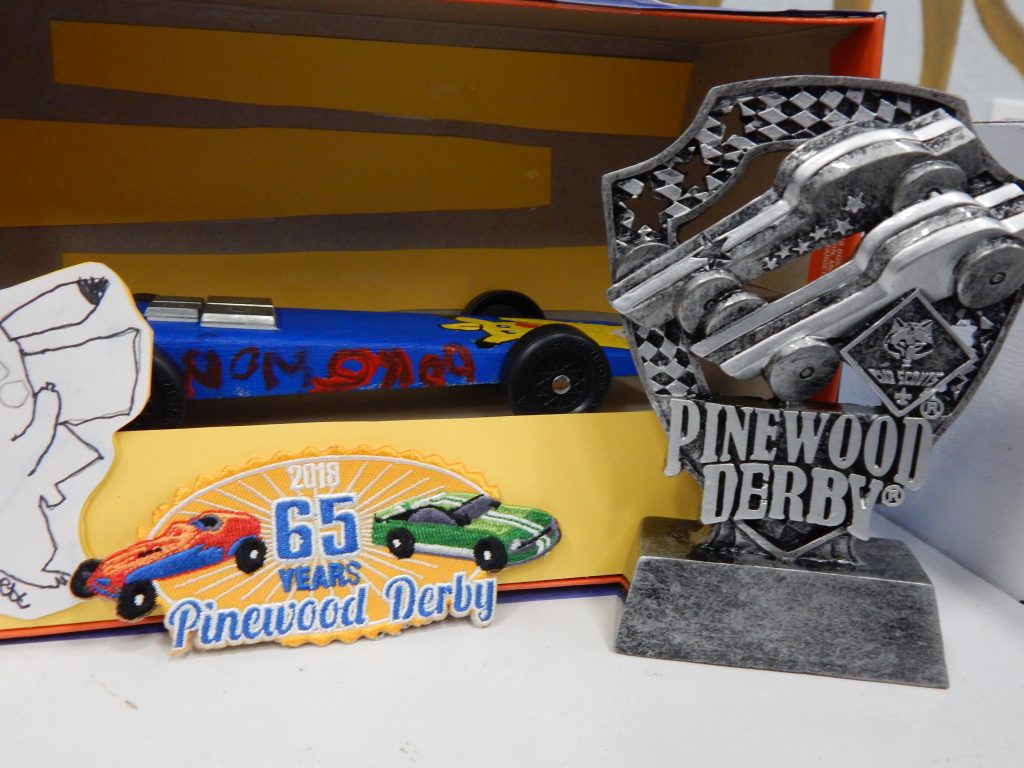 2018 2nd Place Pinewood Derby Trophy