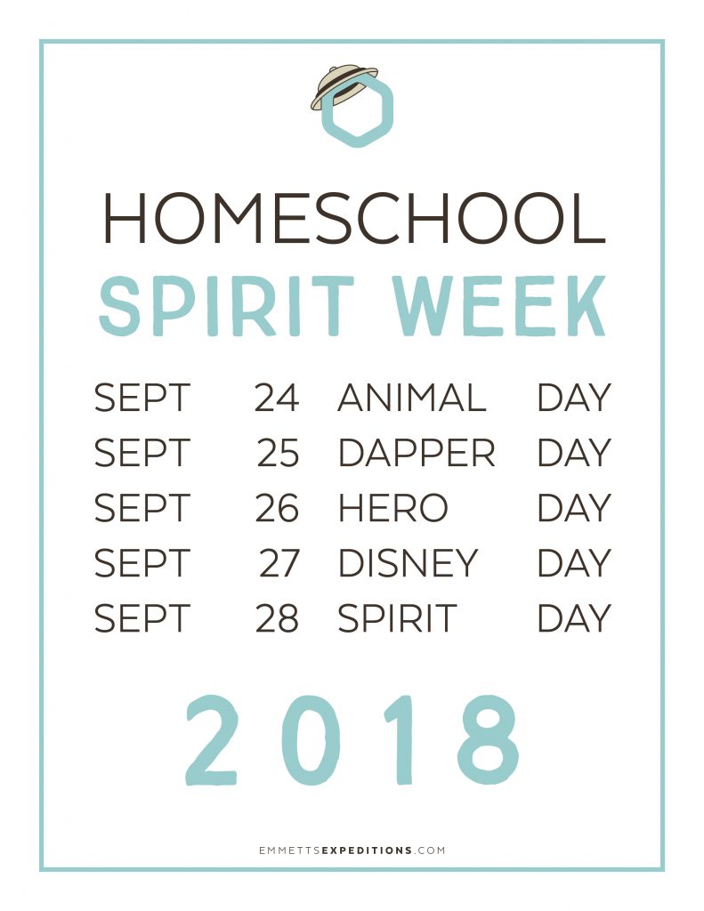 Homeschool Spirit Week Flyer